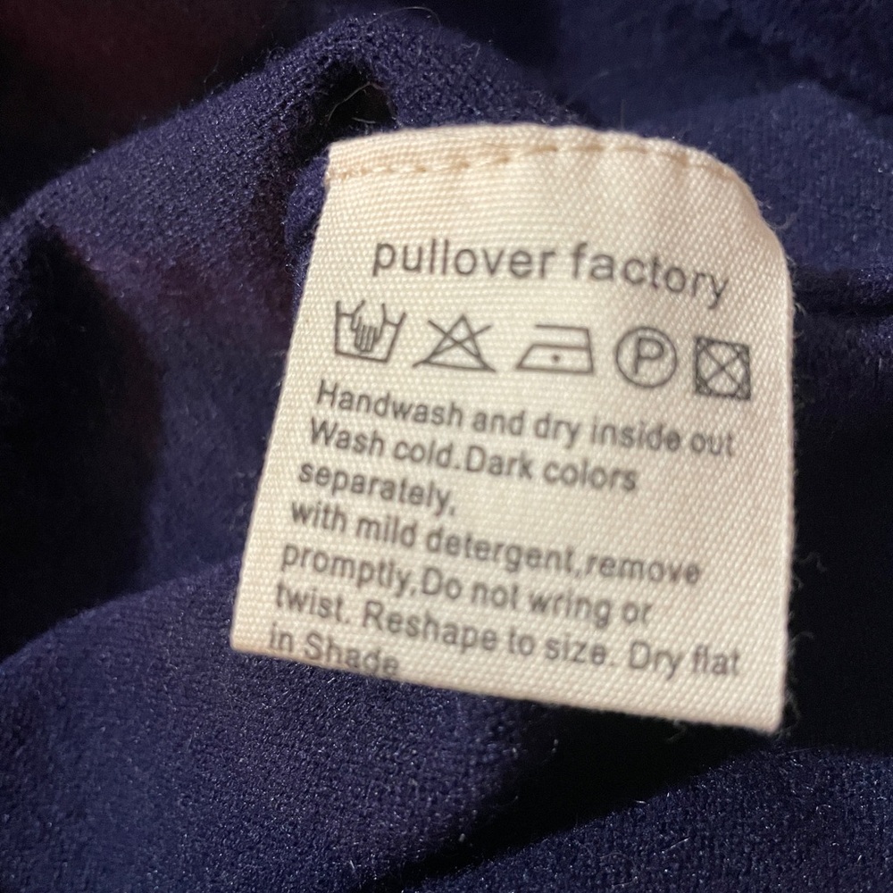 Pullover Factory Navy Sweater Dress Size: Extra Small - Picture 15 of 17